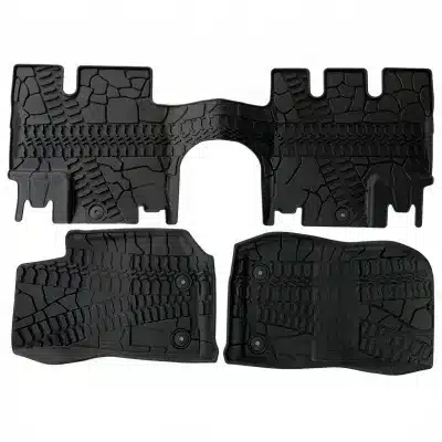 All-Weather TPE Floor Mats Set Black for 2014-2017 Jeep Wrangler JK 4-Door, Waterproof Floor Liners All-Weather TPE Floor Mats Set Black for 2014-2017 Jeep Wrangler JK 4-Door, Waterproof Floor Liners