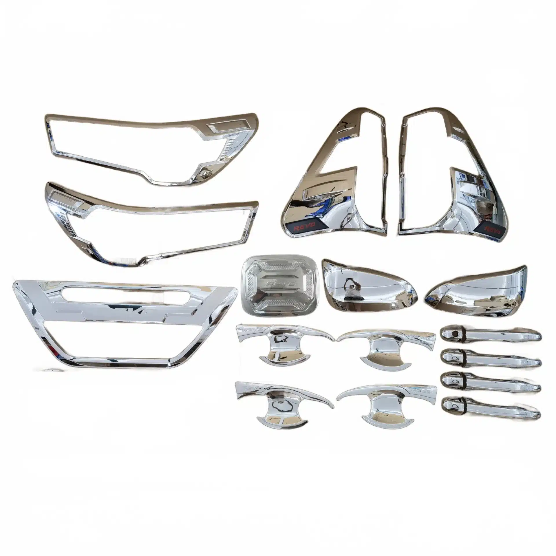 Chrome Exterior Trim Kit for Toyota Hilux Revo 2021, Premium ABS Decorative Accessories
