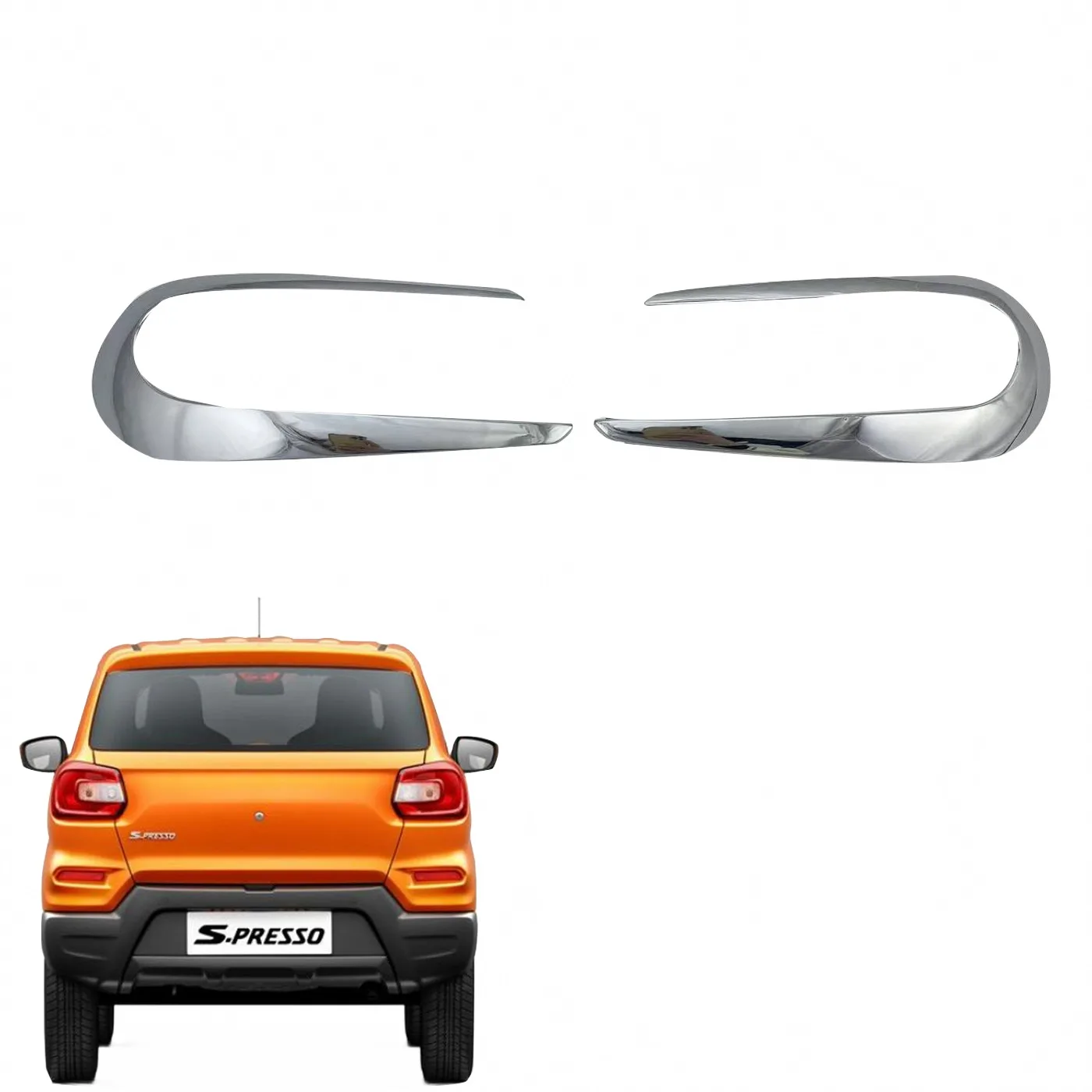 Rear Fog Light Cover Frame Trim in ABS for Suzuki S-PRESSO 2020+, Exterior Guard Accents
