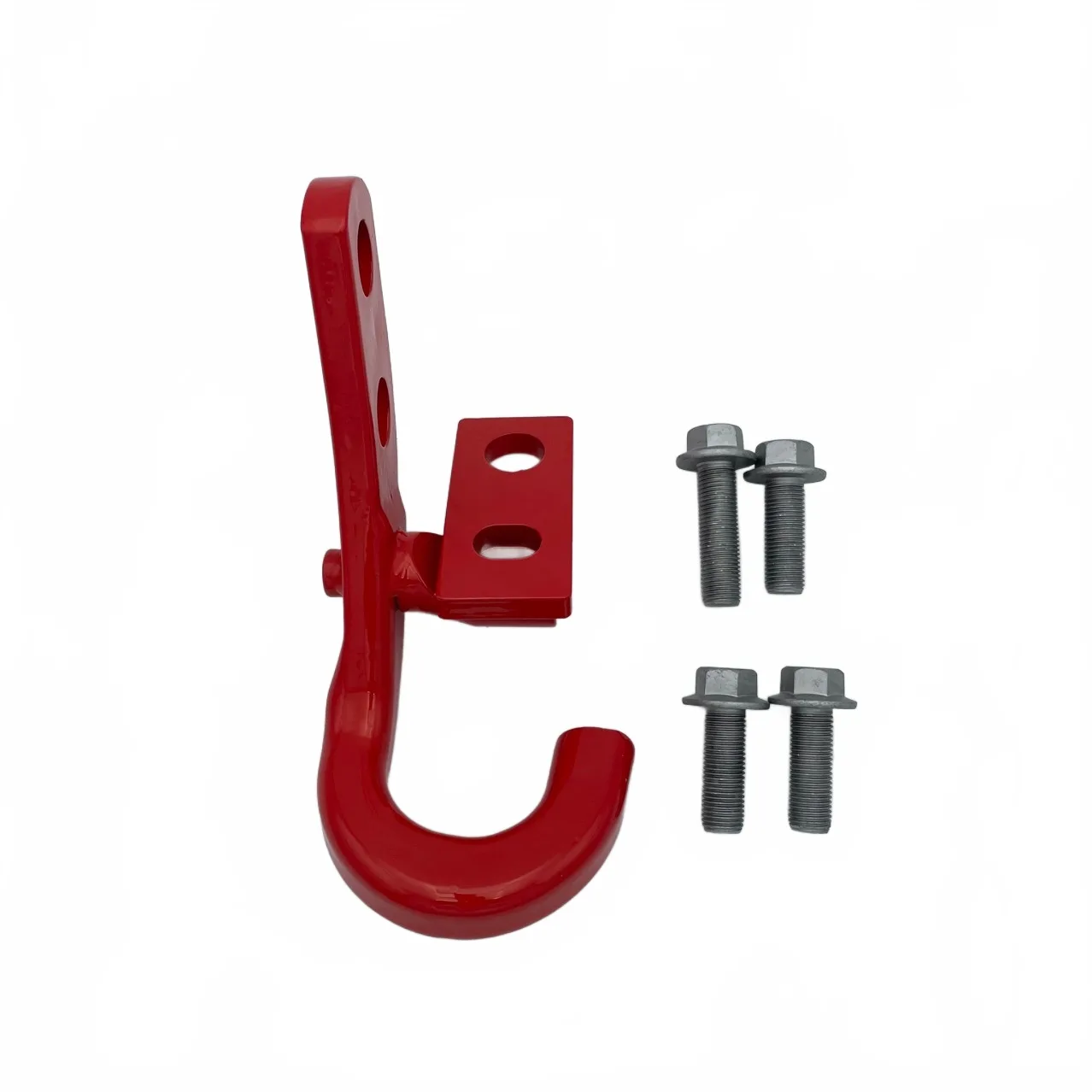 Heavy Duty Rear Tow Hook Recovery Hitch Red Finish for 2018-2024 Jeep Wrangler JL