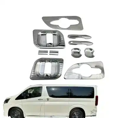Chrome Exterior Door Handle Cover and Bowl Trim Set for Toyota Hiace 2019-2022 Chrome Exterior Door Handle Cover and Bowl Trim Set for Toyota Hiace 2019-2022