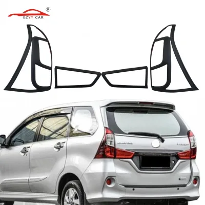 Rear Tail Light Cover Trim for Toyota Avanza 2016 ABS Chrome Black Exterior Guard Accessories Rear Tail Light Cover Trim for Toyota Avanza 2016 ABS Chrome Black Exterior Guard Accessories