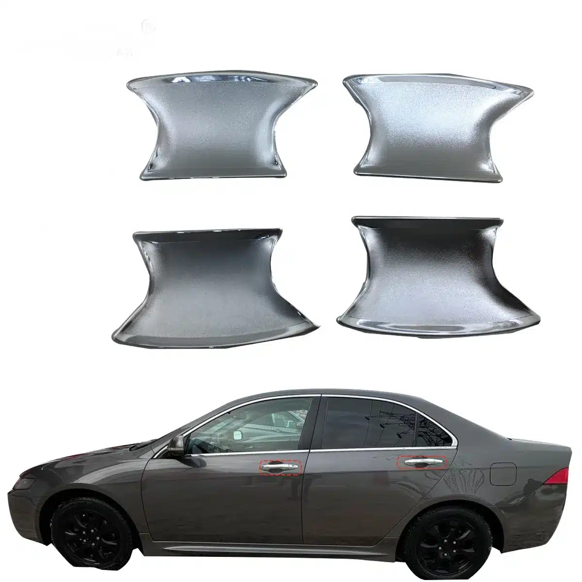 Chrome Plated ABS Outer Door Handle Bowl Cover Trim for Honda Accord 2008