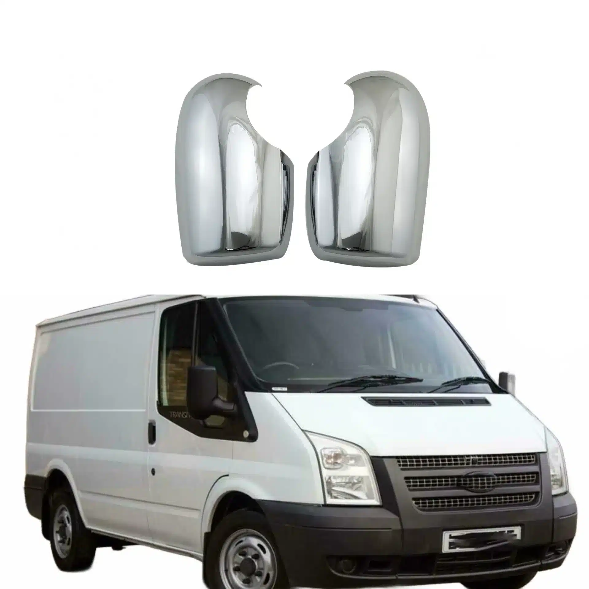 Rear View Door Mirror Cover Caps for Ford Transit MK6 MK7 2000-2014 Left and Right Side