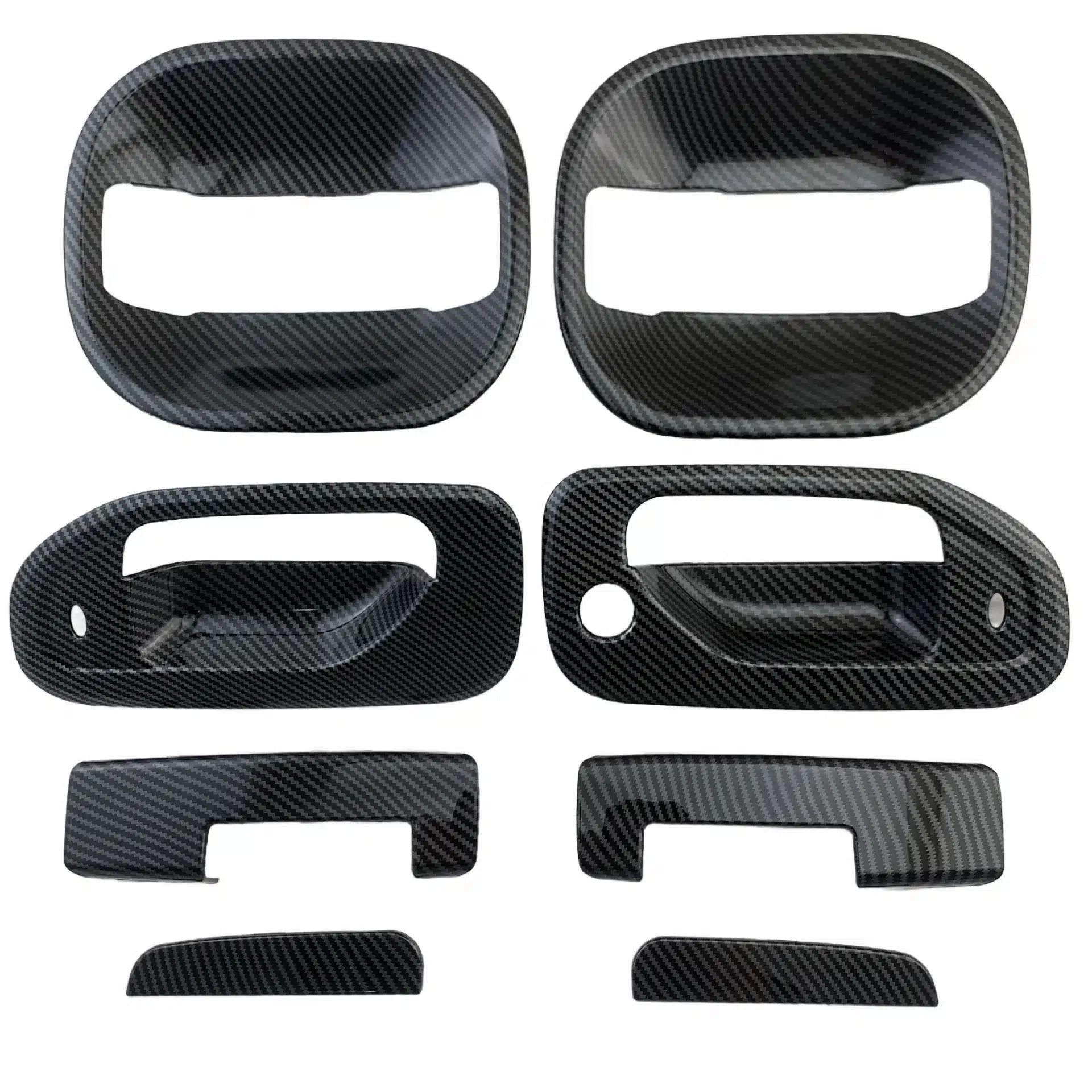Carbon Fiber Style Outer Door Handle and Bowl Cover Trim Set for Nissan NV200 RHD Models