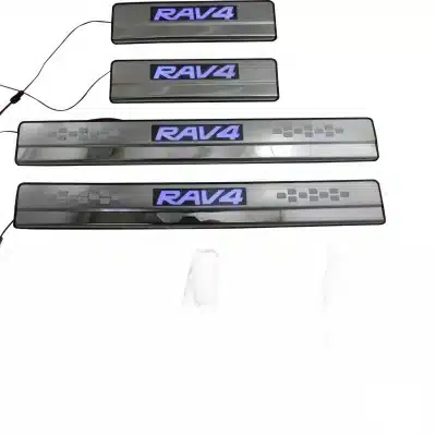LED Door Sill Scuff Plate Lights for RAV4 2020+, Stainless Steel Illuminated Entrance Guard Protector LED Door Sill Scuff Plate Lights for RAV4 2020+, Stainless Steel Illuminated Entrance Guard Protector