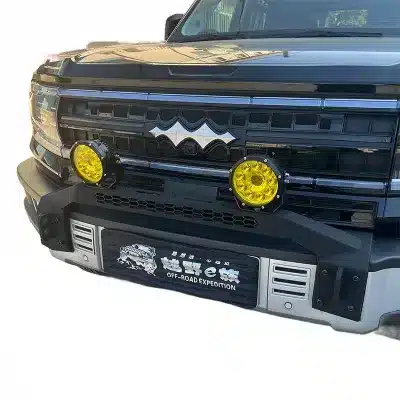Off-Road Front Bull Bar Bumper Guard with Spotlight Mount Compatible for FangChengBao Leopard 5 Off-Road Front Bull Bar Bumper Guard with Spotlight Mount Compatible for FangChengBao Leopard 5