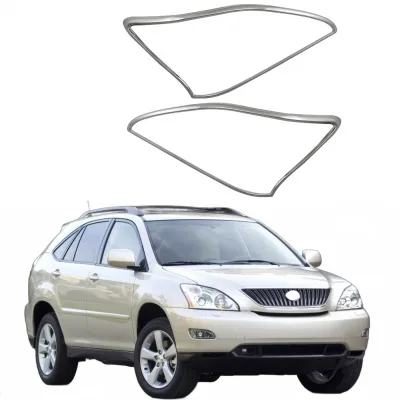 Front Headlight Cover Chrome Plated ABS Exterior Trim Guards for 2003 Lexus RX330