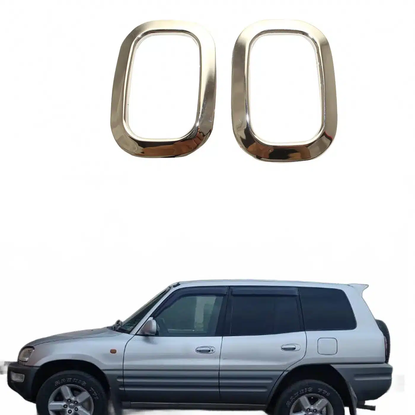 Side Marker Light Bezels Chrome Plated Protective Trim Covers for Toyota RAV4 1996-2000
