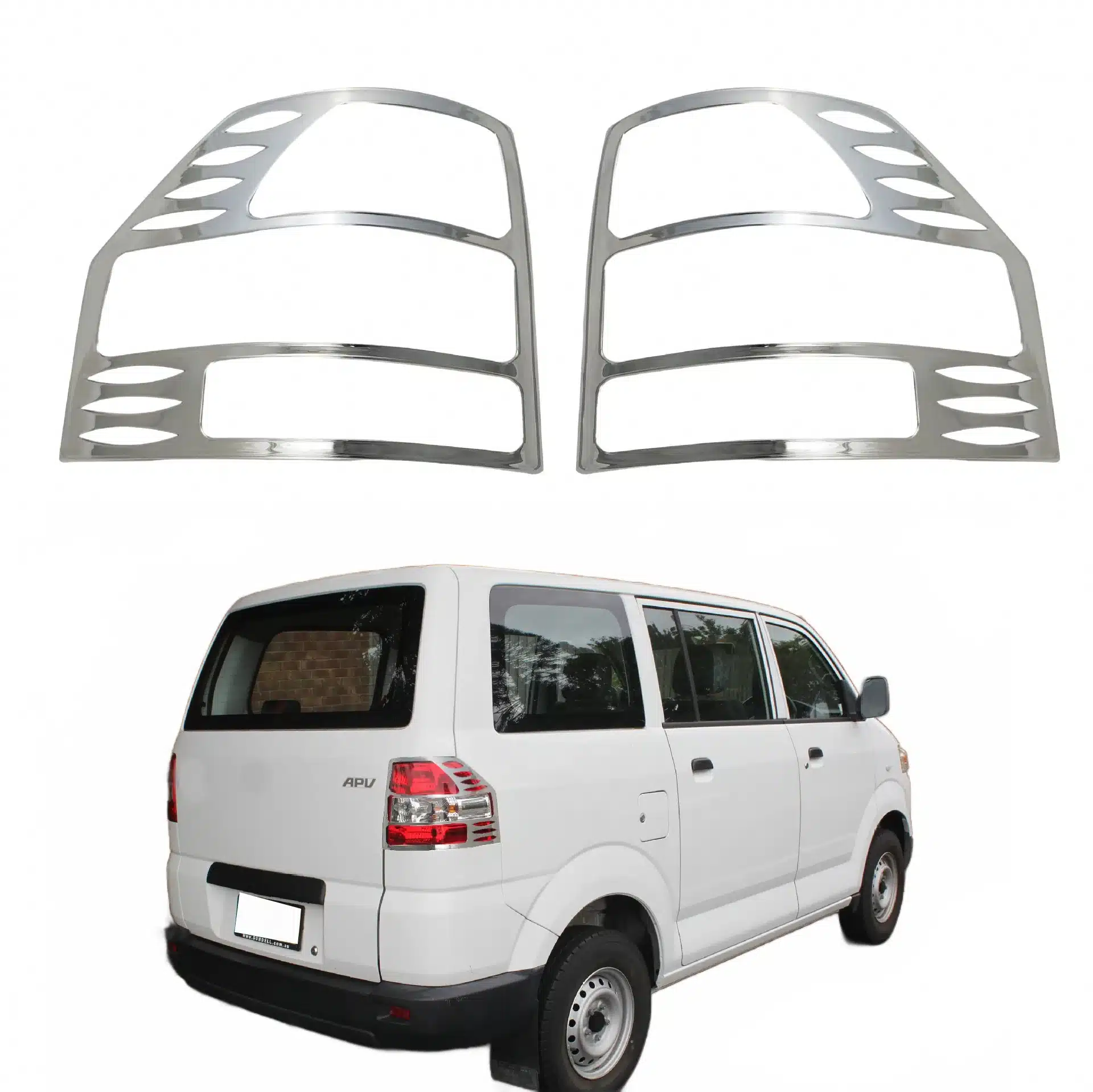 Rear Tail Light Covers for 2004-2007 Suzuki APV, ABS Chrome Exterior Trim Protection