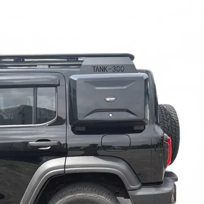 Exterior Side Window Storage Box Tool Organizer Black for GWM Tank 300 & Jetour Traveler, ABS Material