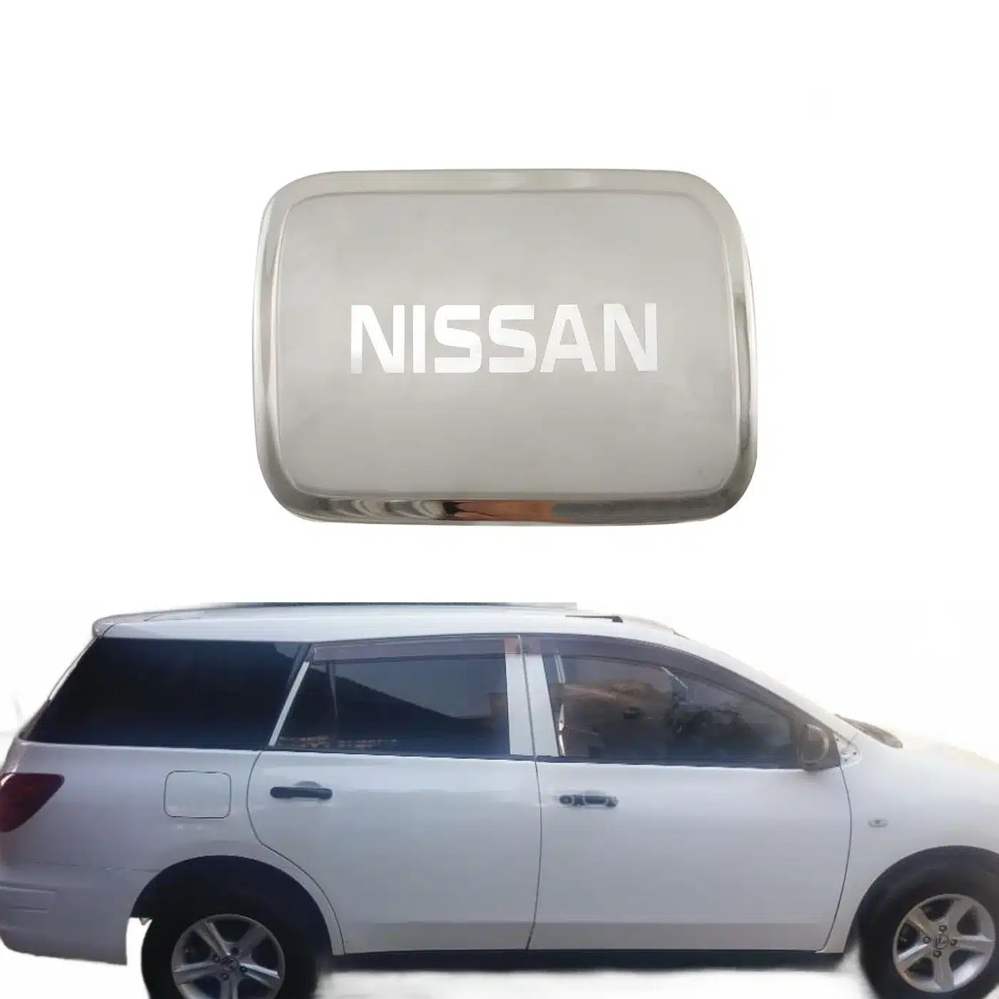 Stainless Steel Fuel Tank Cap Trim Cover for Nissan AD VAN 2007-2015 Exterior Decoration