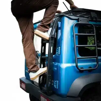 Aluminum Alloy Rear Tailgate Ladder for 2018-2025 Suzuki Jimny JB64 JB74, Heavy Duty Cargo Roof Access Step Aluminum Alloy Rear Tailgate Ladder for 2018-2025 Suzuki Jimny JB64 JB74, Heavy Duty Cargo Roof Access Step