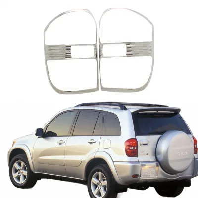 Chrome Rear Tail Light Cover Trim for Toyota RAV4 2001-2004, Waterproof Exterior Taillight Frame Decoration Chrome Rear Tail Light Cover Trim for Toyota RAV4 2001-2004, Waterproof Exterior Taillight Frame Decoration