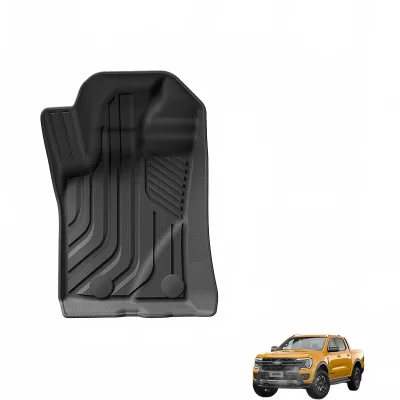 Custom Fit TPE Floor Mats with Coil Layer for Ford Ranger 2023-2024, Odorless All-Weather Protection Custom Fit TPE Floor Mats with Coil Layer for Ford Ranger 2023-2024, Odorless All-Weather Protection