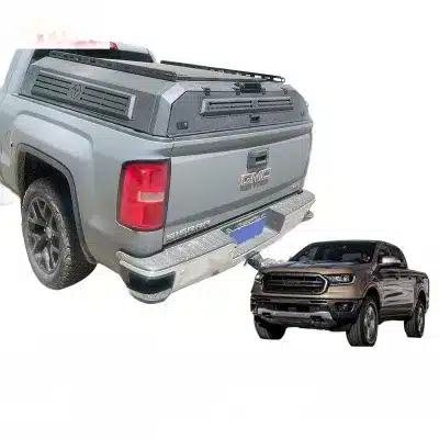 GMC Sierra Compatible Heavy Duty Manganese Steel Mid-Height Truck Bed Cap Cargo Rack for Camping GMC Sierra Compatible Heavy Duty Manganese Steel Mid-Height Truck Bed Cap Cargo Rack for Camping