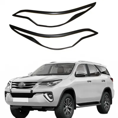 Matte Black Front Headlight Cover Trim Bezels for Fortuner 2016 Matte Black Front Headlight Cover Trim Bezels for Fortuner 2016