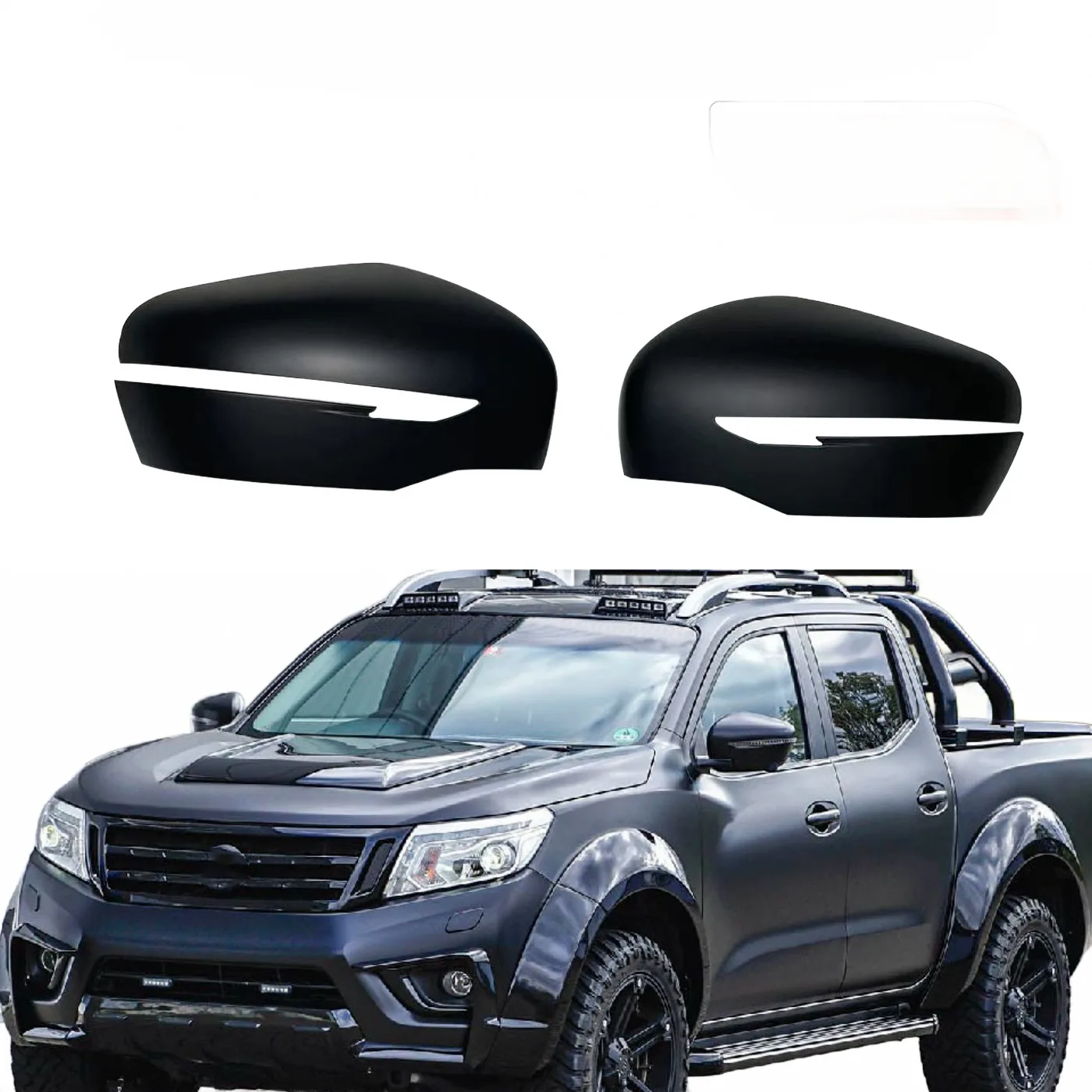 Side Wing Mirror Cover Caps Matte Black for Nissan Navara NP300 Frontier Qashqai 2014-2020