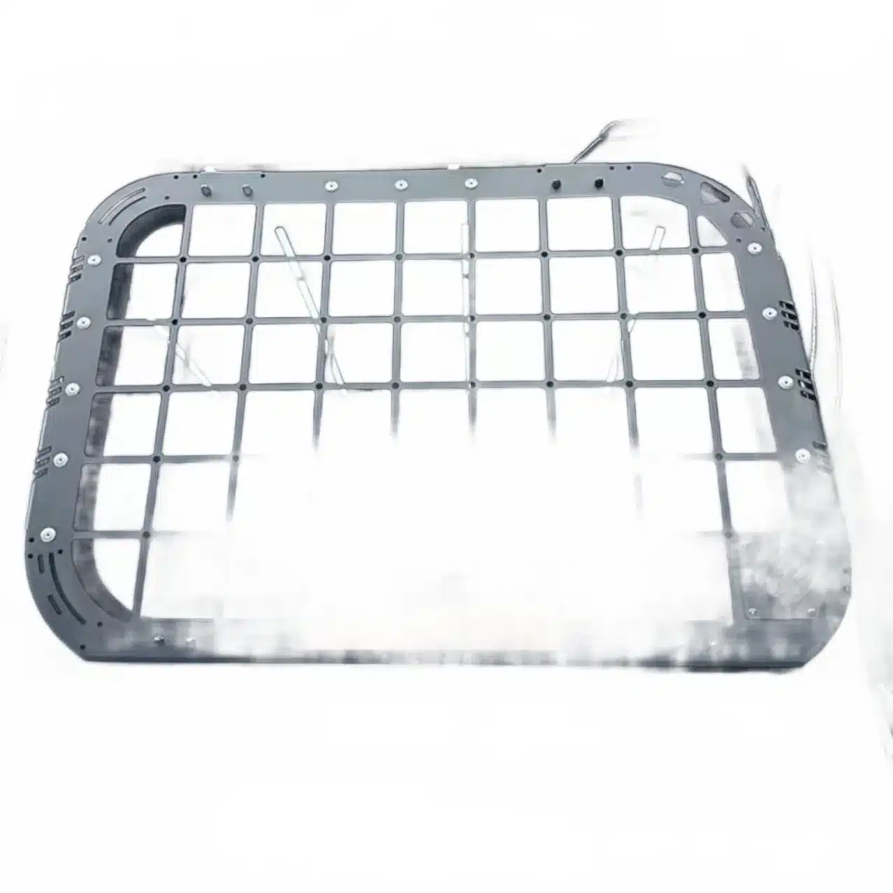 Rear Side Window Molle Panel Cargo Storage Rack for Jeep Wrangler JK JL 2007-2024, BAIC BJ40, and Tank 300, Carbon Steel Mecha Net