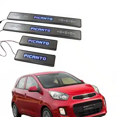 LED Door Sill Scuff Plate Protectors with Blue Light for Kia PICANTO Interior Threshold Trim LED Door Sill Scuff Plate Protectors with Blue Light for Kia PICANTO Interior Threshold Trim