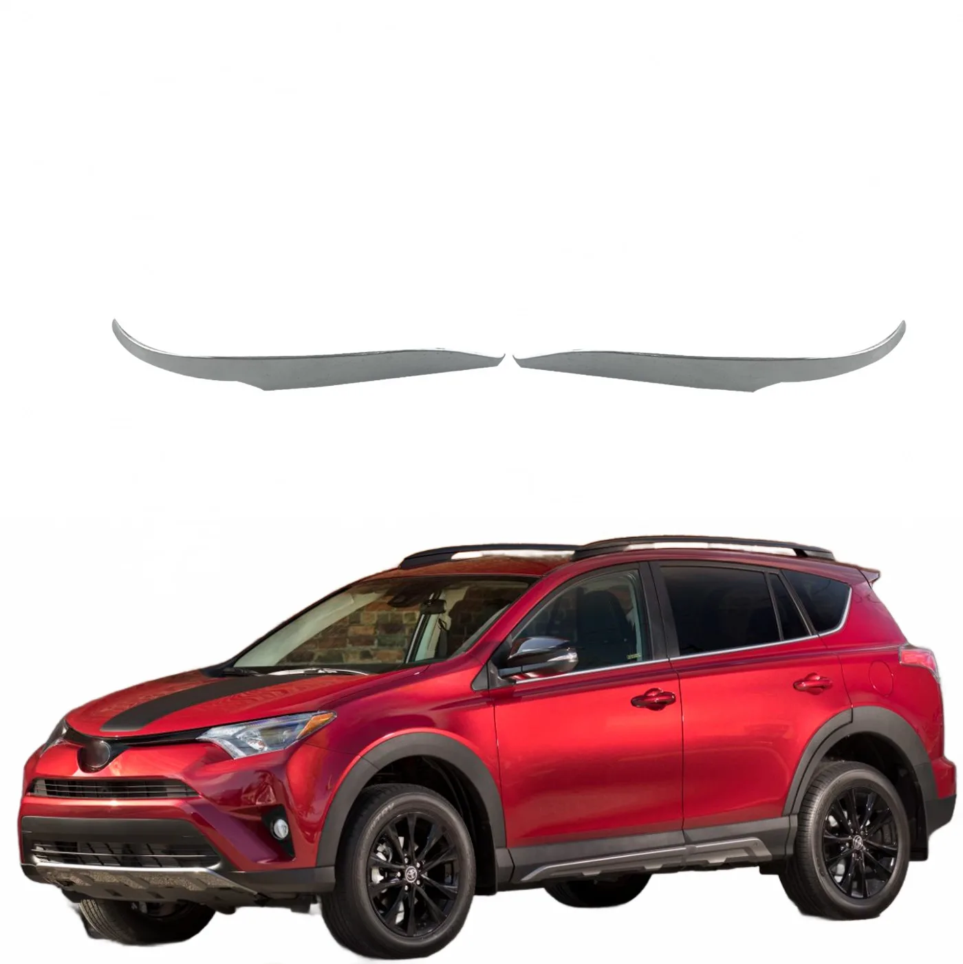 Chrome Side Rearview Mirror Trim Cover Accents for Toyota RAV4 2014-2019 and Noah Voxy