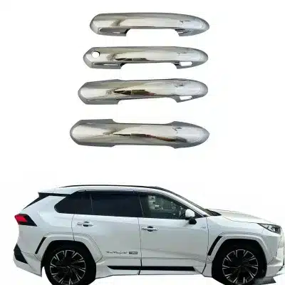 Chrome Exterior Door Handle Covers for Toyota RAV4 2019-2023 with Smart Keyhole Trim Decor Chrome Exterior Door Handle Covers for Toyota RAV4 2019-2023 with Smart Keyhole Trim Decor