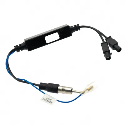 Dual Male FAKRA Connector Car FM Radio Antenna Adapter Cable with Signal Amplifier for Audi and Volkswagen Dual Male FAKRA Connector Car FM Radio Antenna Adapter Cable with Signal Amplifier for Audi and Volkswagen