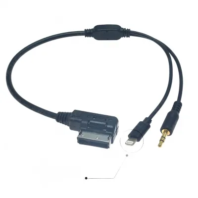 Car Media Interface AMI MDI to 3.5mm AUX and Lightning Charging Audio Adapter Cable for Mercedes-Benz Car Media Interface AMI MDI to 3.5mm AUX and Lightning Charging Audio Adapter Cable for Mercedes-Benz