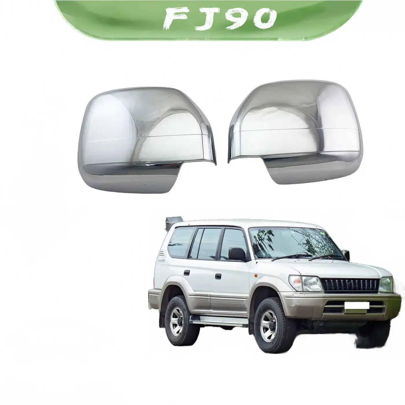 Side Rearview Mirror Covers Replacement for Toyota Land Cruiser Prado 3400 FJ90 1996-2000 Noah