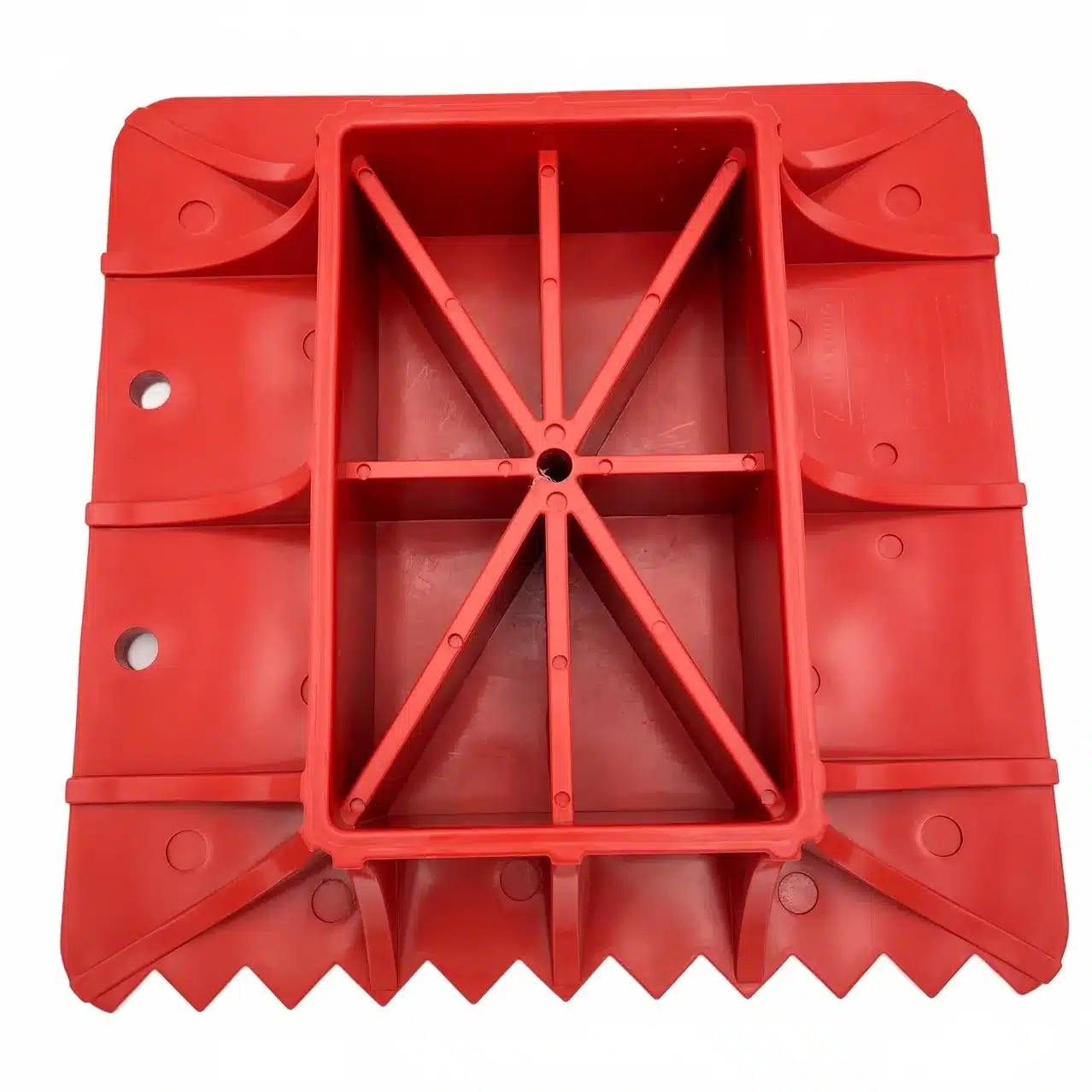 Off-Road Farm Jack Base High-Strength Reinforced Nylon Stability Pad Universal Fit Red