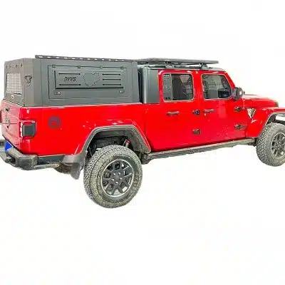 Heavy Duty Manganese Steel Hard Tri-Fold Truck Bed Topper Canopy Enclosure for Jeep Wrangler and Gladiator Pickup Models Heavy Duty Manganese Steel Hard Tri-Fold Truck Bed Topper Canopy Enclosure for Jeep Wrangler and Gladiator Pickup Models