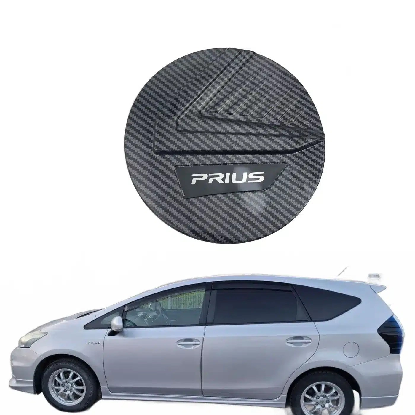 Fuel Tank Cap Cover Exterior Trim Sticker for Toyota Prius Alpha 2015