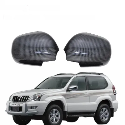 Carbon Fiber Style Rear View Mirror Covers for Toyota 4Runner Prado FJ120 Side Mirror Caps Carbon Fiber Style Rear View Mirror Covers for Toyota 4Runner Prado FJ120 Side Mirror Caps