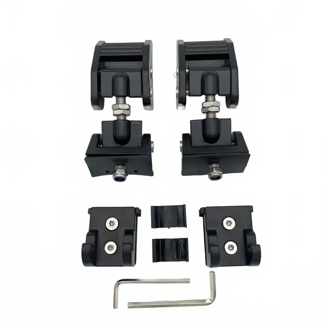 Heavy-Duty Aluminum Hood Latch Catch Buckle Set for Jeep Wrangler JK JL JT 2007-2024
