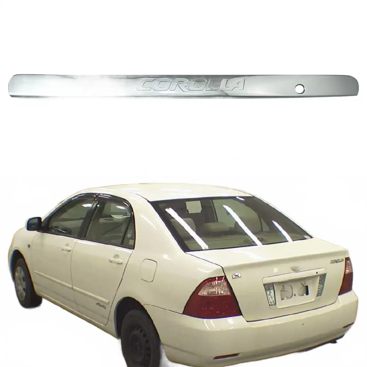 Rear Trunk Lid Accent Trim with Chrome Finish for 2005 Toyota Corolla