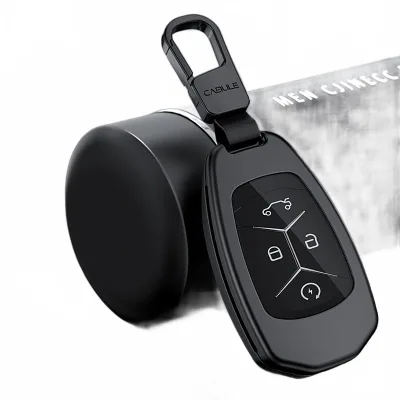 Aluminum Alloy Key Fob Cover Case for Lynk & Co 01 02 03 Protective Key Shell Holder Aluminum Alloy Key Fob Cover Case for Lynk & Co 01 02 03 Protective Key Shell Holder