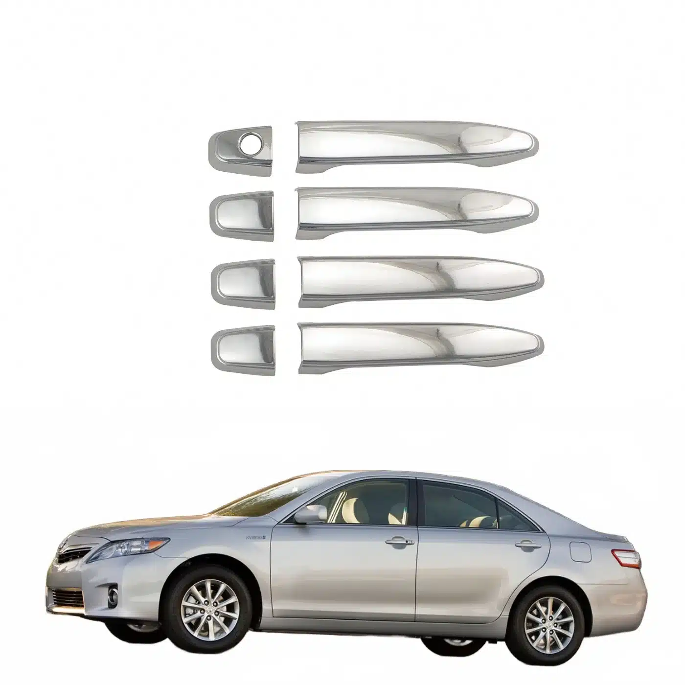 Exterior Door Handle Cover Set ABS Chrome Trim for Toyota Camry 2007-2011