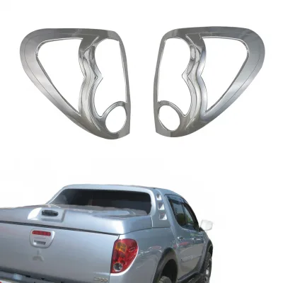 Rear Tail Light Covers for Mitsubishi Triton L200 2005-2014, ABS Chrome Taillight Frame Trim Guards Rear Tail Light Covers for Mitsubishi Triton L200 2005-2014, ABS Chrome Taillight Frame Trim Guards