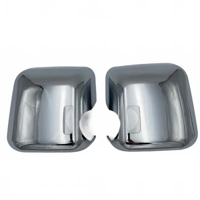 Chrome Side View Mirror Covers Trim Shell for 2007-2018 Jeep Wrangler JK JKU, 2-Piece Set Chrome Side View Mirror Covers Trim Shell for 2007-2018 Jeep Wrangler JK JKU, 2-Piece Set