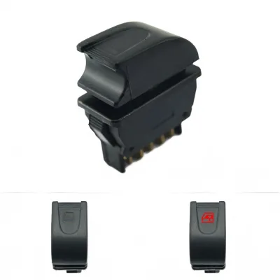 Universal Power Window Switch 5-Pin Electric Glass Lifter Single Control Button 12V/24V Universal Power Window Switch 5-Pin Electric Glass Lifter Single Control Button 12V/24V