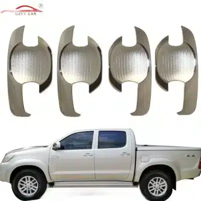 Chrome Plated Door Handle Bowl Covers for Toyota Hilux Vigo 2005-2012, Exterior Protective Trim Accents Chrome Plated Door Handle Bowl Covers for Toyota Hilux Vigo 2005-2012, Exterior Protective Trim Accents
