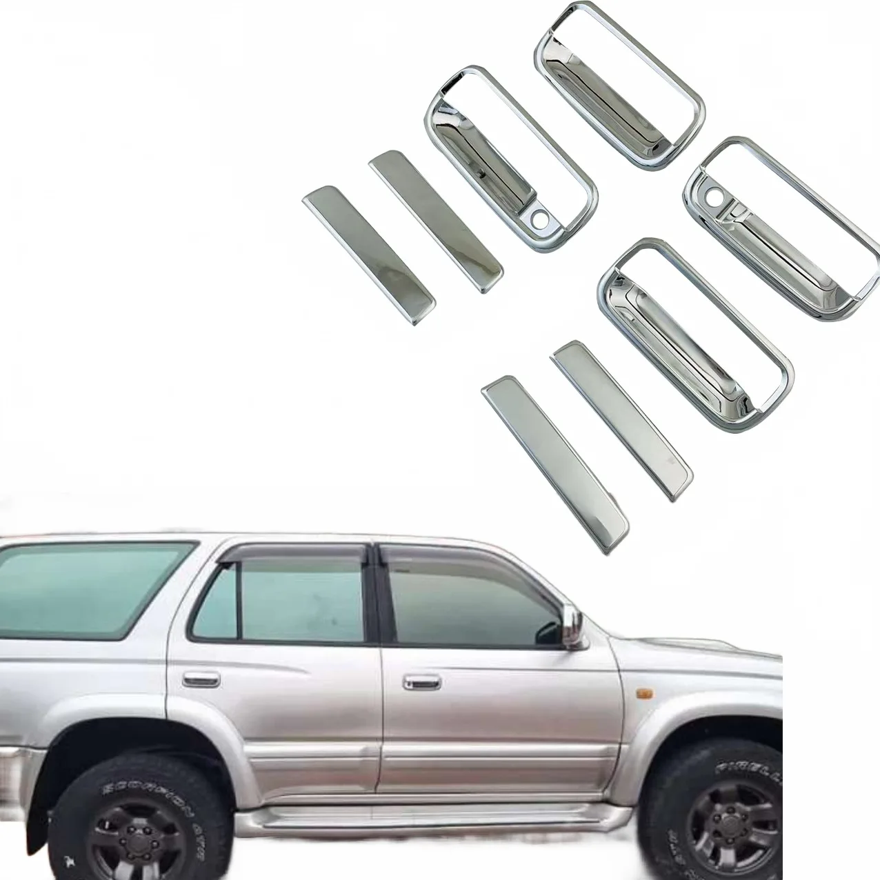 Chrome Exterior Door Handle Covers for 1998-2002 Toyota Hilux Surf and 4Runner