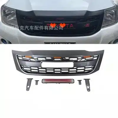 Front Bumper Upper Mesh Grille GR Style Matte Black Finish for Toyota Hilux Vigo 2012-2014 Front Bumper Upper Mesh Grille GR Style Matte Black Finish for Toyota Hilux Vigo 2012-2014