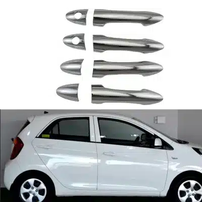 Chrome Exterior Door Handle Covers Trim for 2011-2016 Kia Picanto Morning Chrome Exterior Door Handle Covers Trim for 2011-2016 Kia Picanto Morning