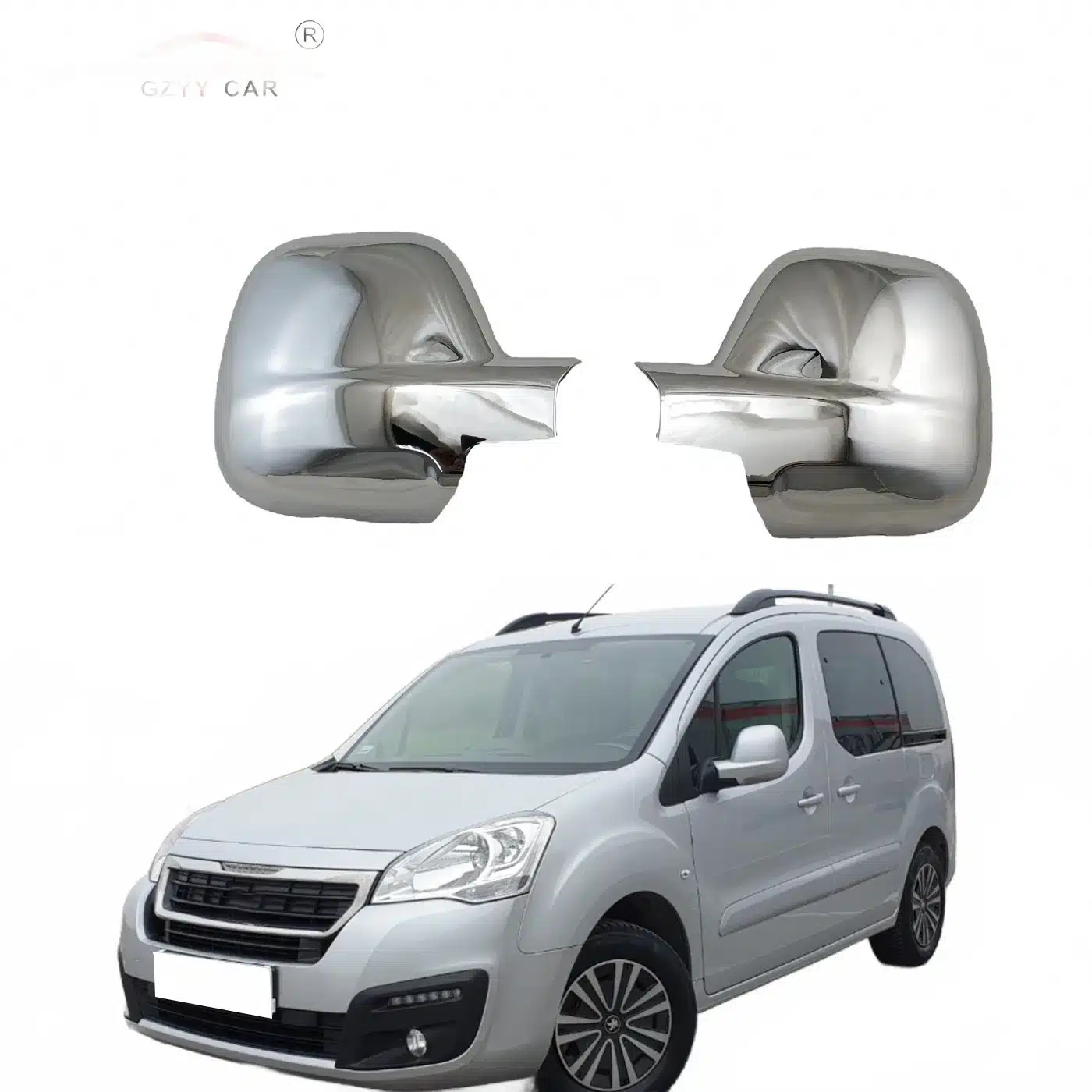 Rear View Wing Mirror Cover Caps Replacement Housing for Peugeot Partner 2010-2018 Left and Right Side