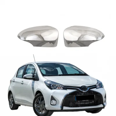 Chrome Exterior Side Rearview Mirror Covers for Vitz XP130 2014-2019 Left and Right Pair Chrome Exterior Side Rearview Mirror Covers for Vitz XP130 2014-2019 Left and Right Pair