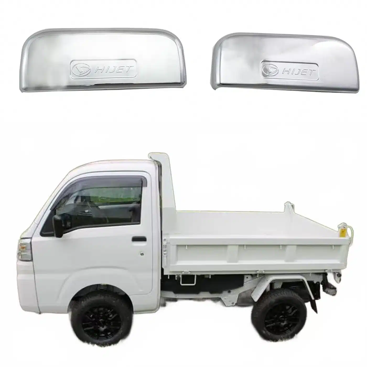 Chrome Exterior Door Handle Set Compatible with Daihatsu HIJET 2008-2014 ABS Trim Accessories