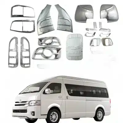Chrome Exterior Decoration Kit Trim for 2005-2011 Toyota Hiace Headlight Taillight Mirror Tank Covers Chrome Exterior Decoration Kit Trim for 2005-2011 Toyota Hiace Headlight Taillight Mirror Tank Covers