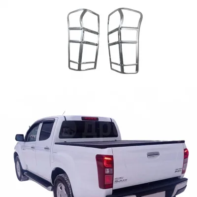 Chrome Rear Tail Light Cover Trim Frame Guards for Isuzu D-MAX 2012-2018 Chrome Rear Tail Light Cover Trim Frame Guards for Isuzu D-MAX 2012-2018