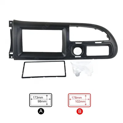 2DIN Car Radio Stereo Fascia Panel Frame for Ford Transit Trim Dash Kit Surround Bezel